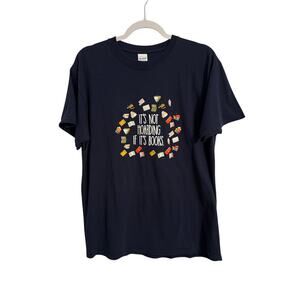 Gildan Women's L Book Lover Graphic‎ Short Sleeve Cotton T Shirt Gift Reading